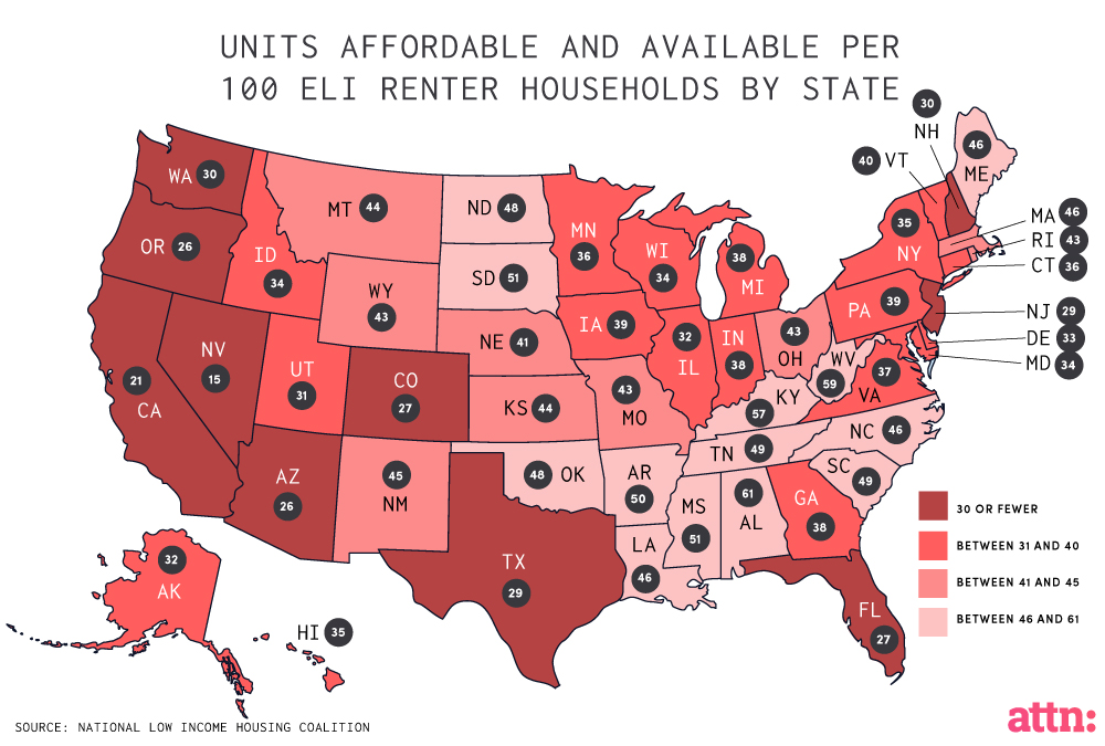 Map Shows How Affordable Housing Crisis Hits States ATTN