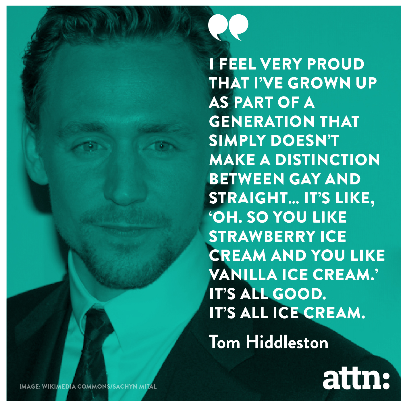 Tom Hiddleston on gay rights.