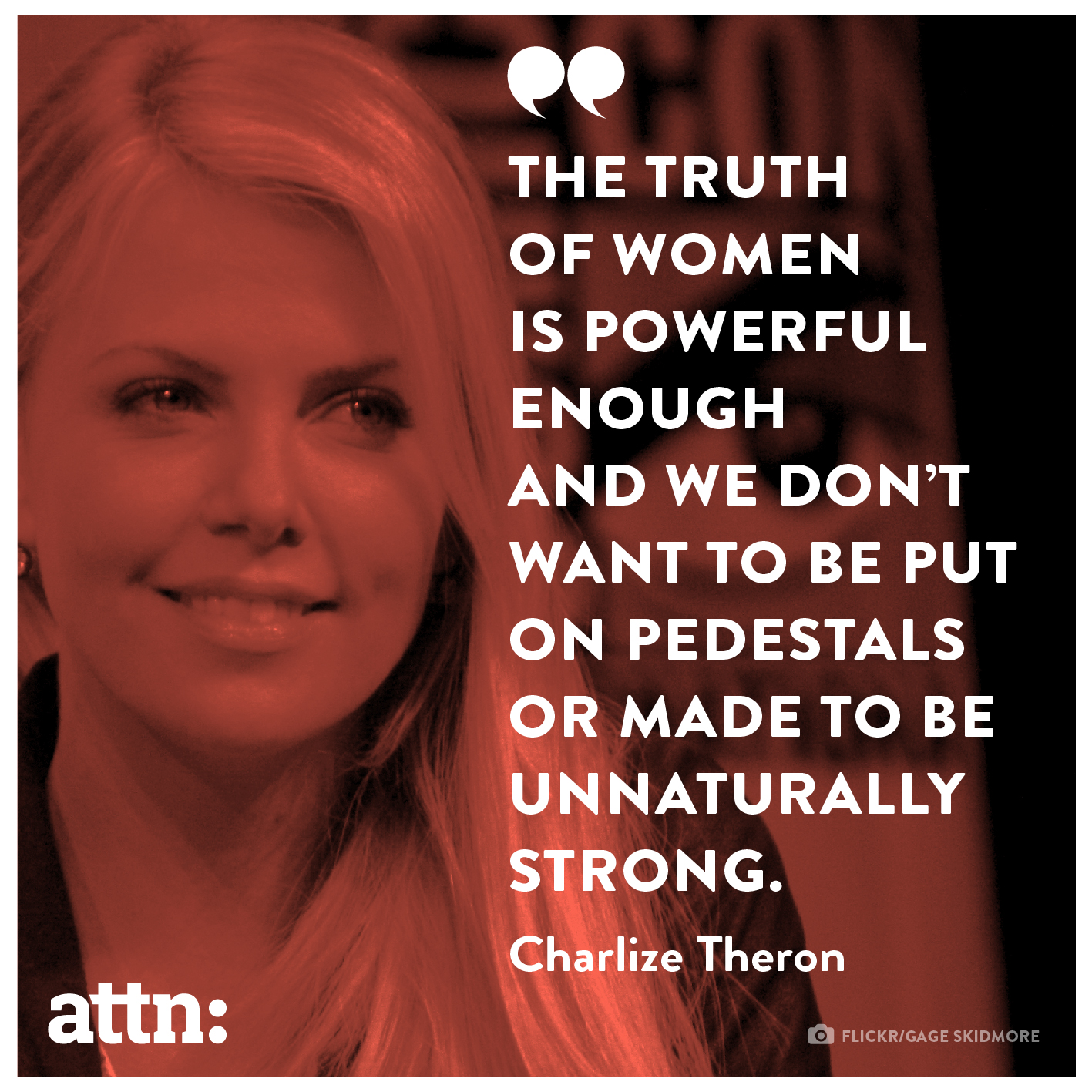 Charlize Theron on strong female characters