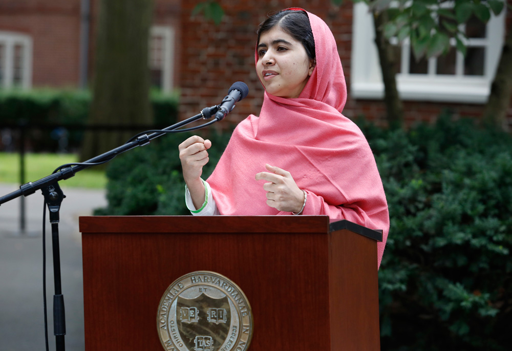 Malala Yousafzai speaks at Harvard University
