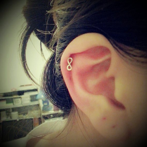 Cartilage piercings. 