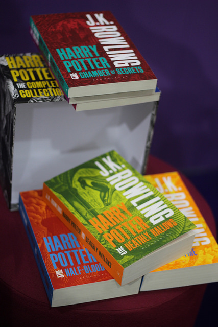 A stack of Harry Potter books