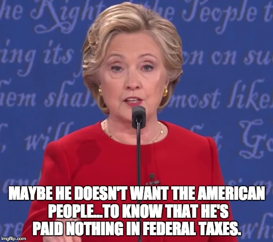 Hillary on Trump Taxes
