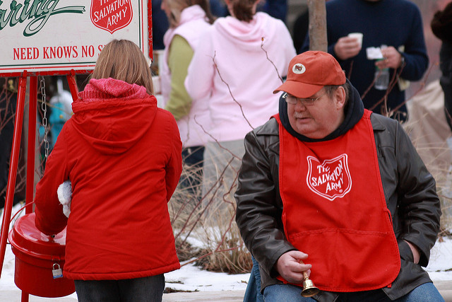 A Salvation Army bell-ringer