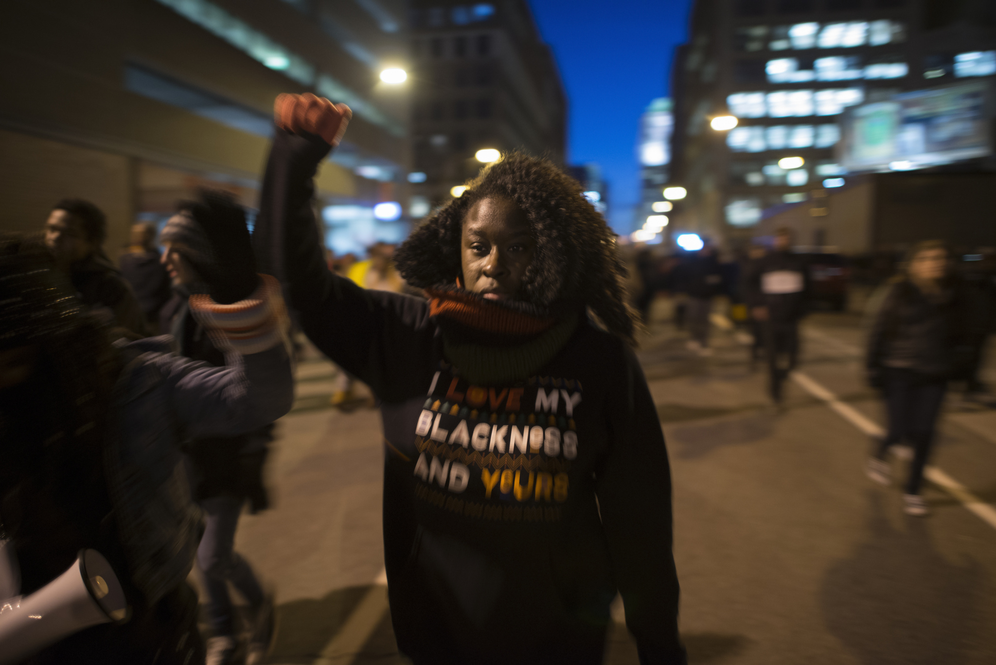 Black protester