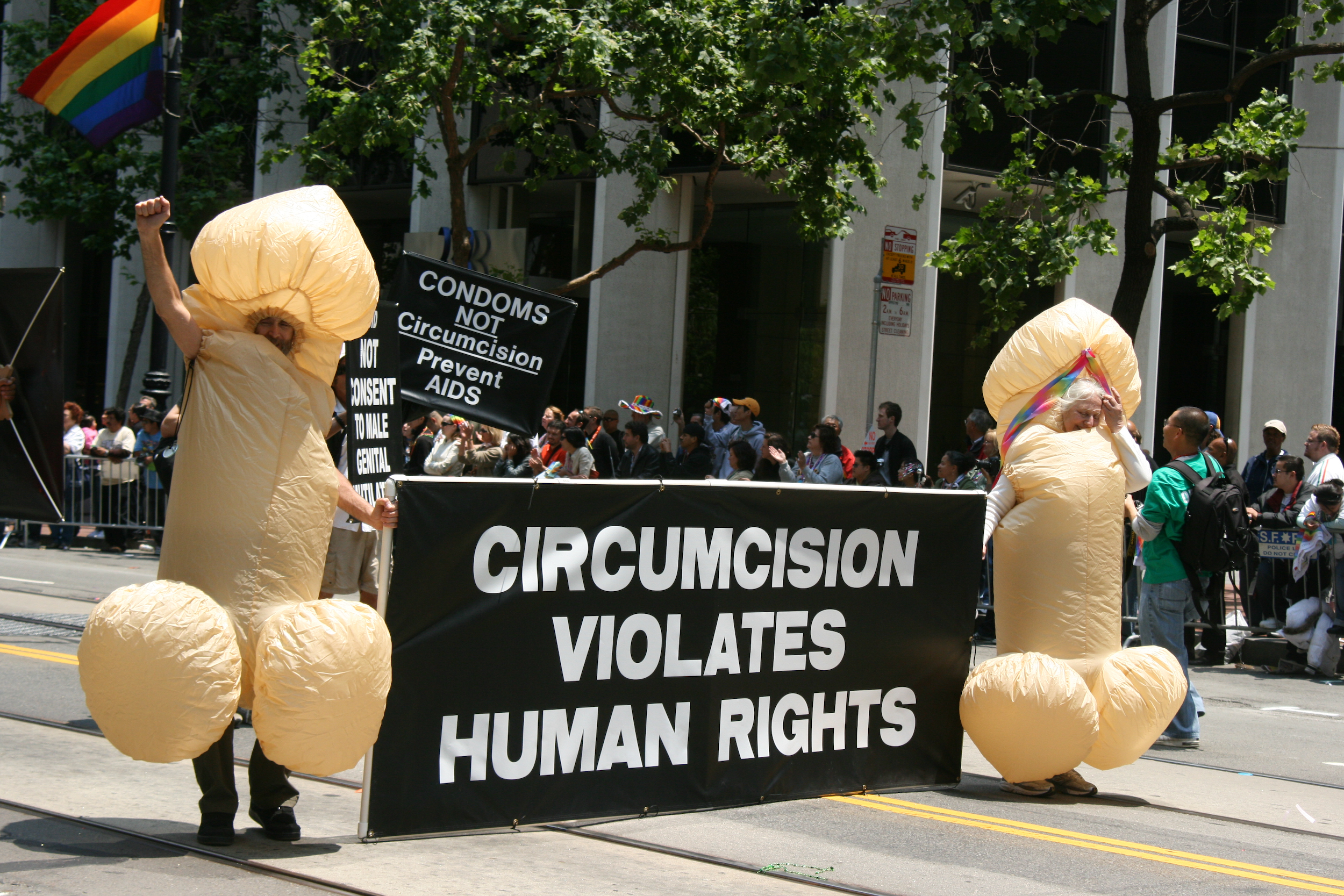 Anti-circumcision penises at San Francisco Pride Parade