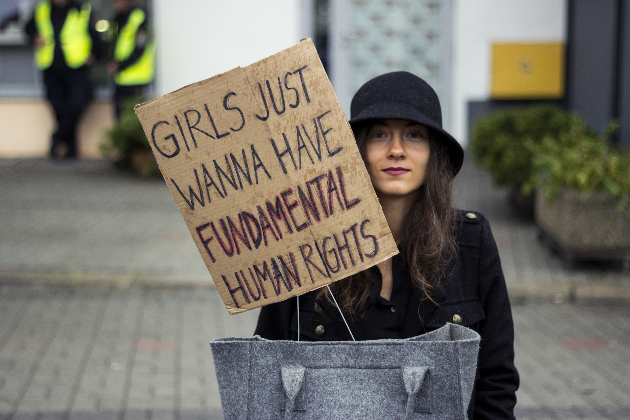 Girls Just Wanna Have Fundamental Human Rights sign