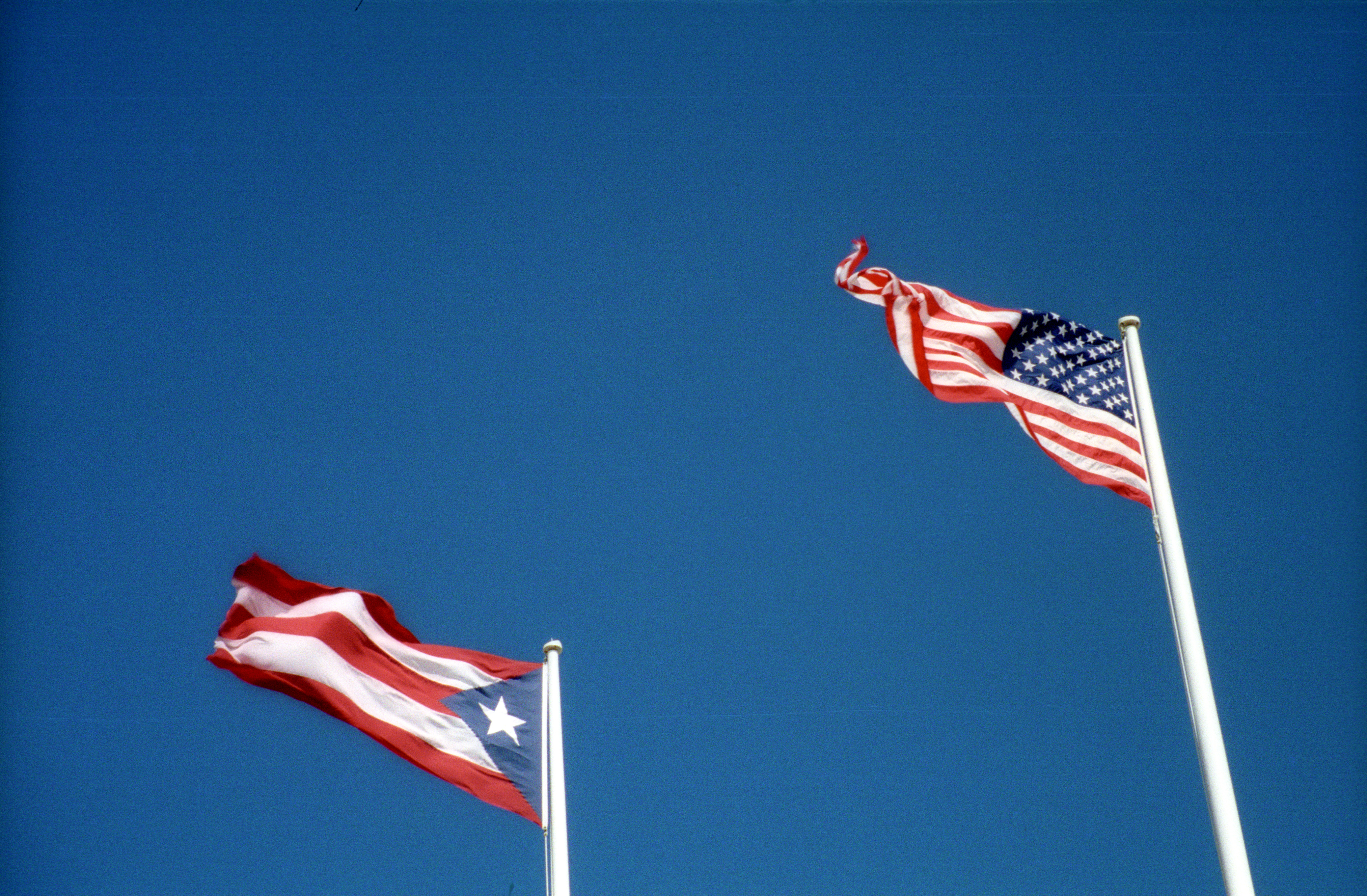 Puerto Rican and American Flags