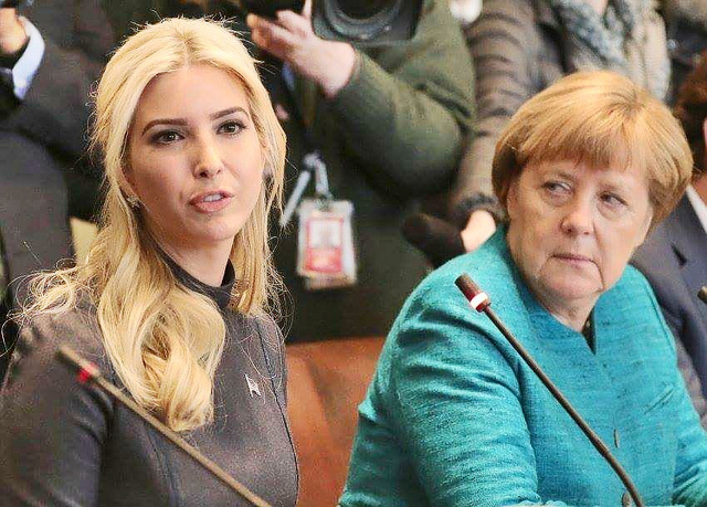 Ivanka Trump and Angela Merkel