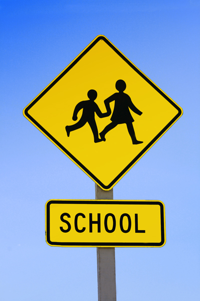 School sign. 