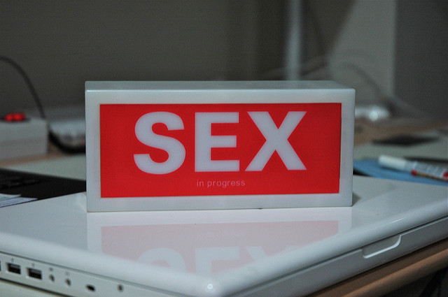 "Sex" on a computer. 