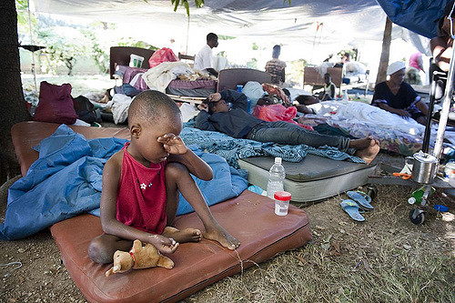 Child in aftermath of 2010 Haiti earthquake