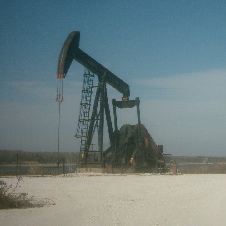 "Texas oil well pumping."
