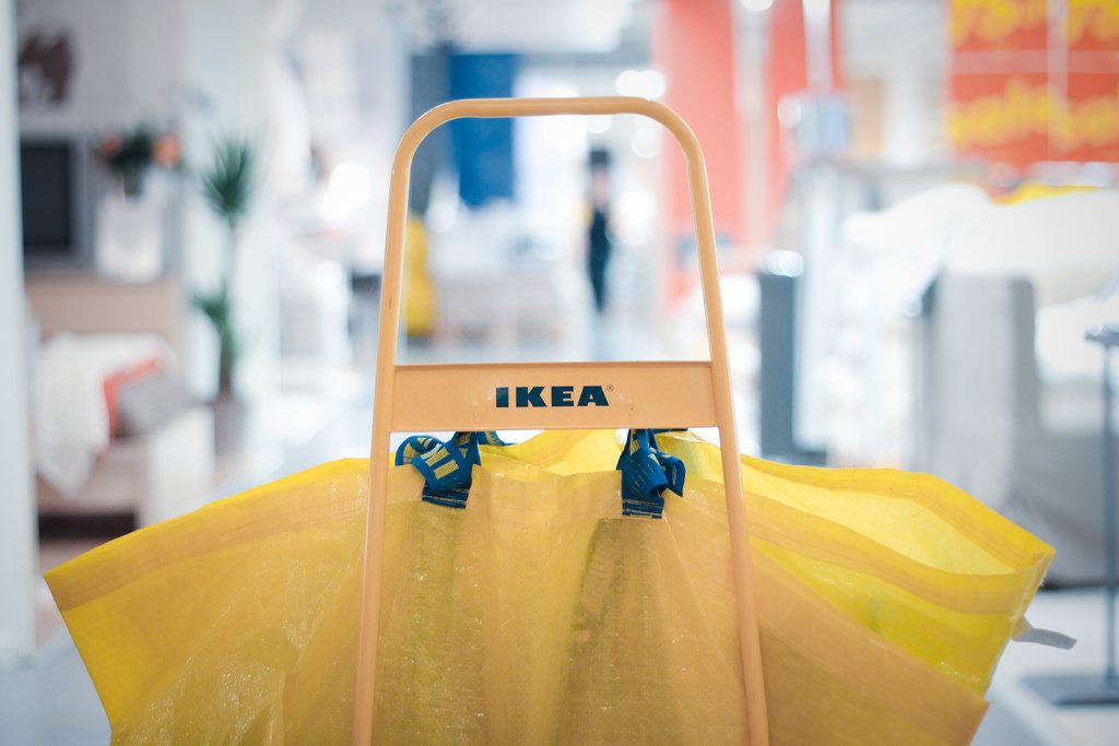 IKEA shopping bag in cart