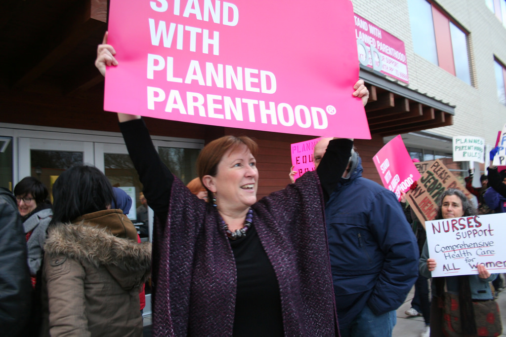 Stand with Planned Parenthood sign