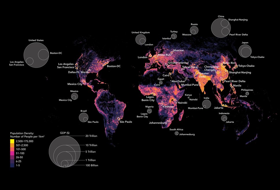 megacities map
