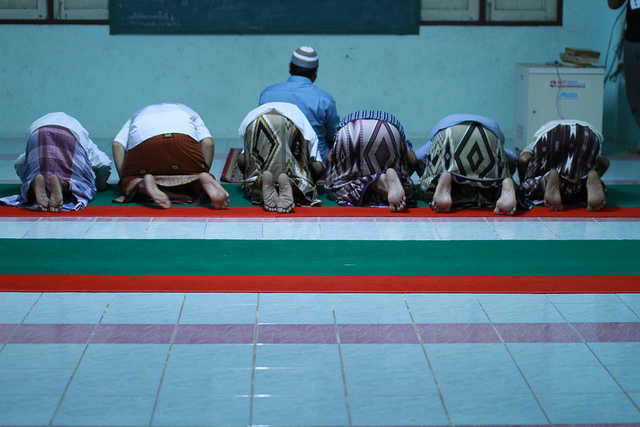 Muslims praying. 