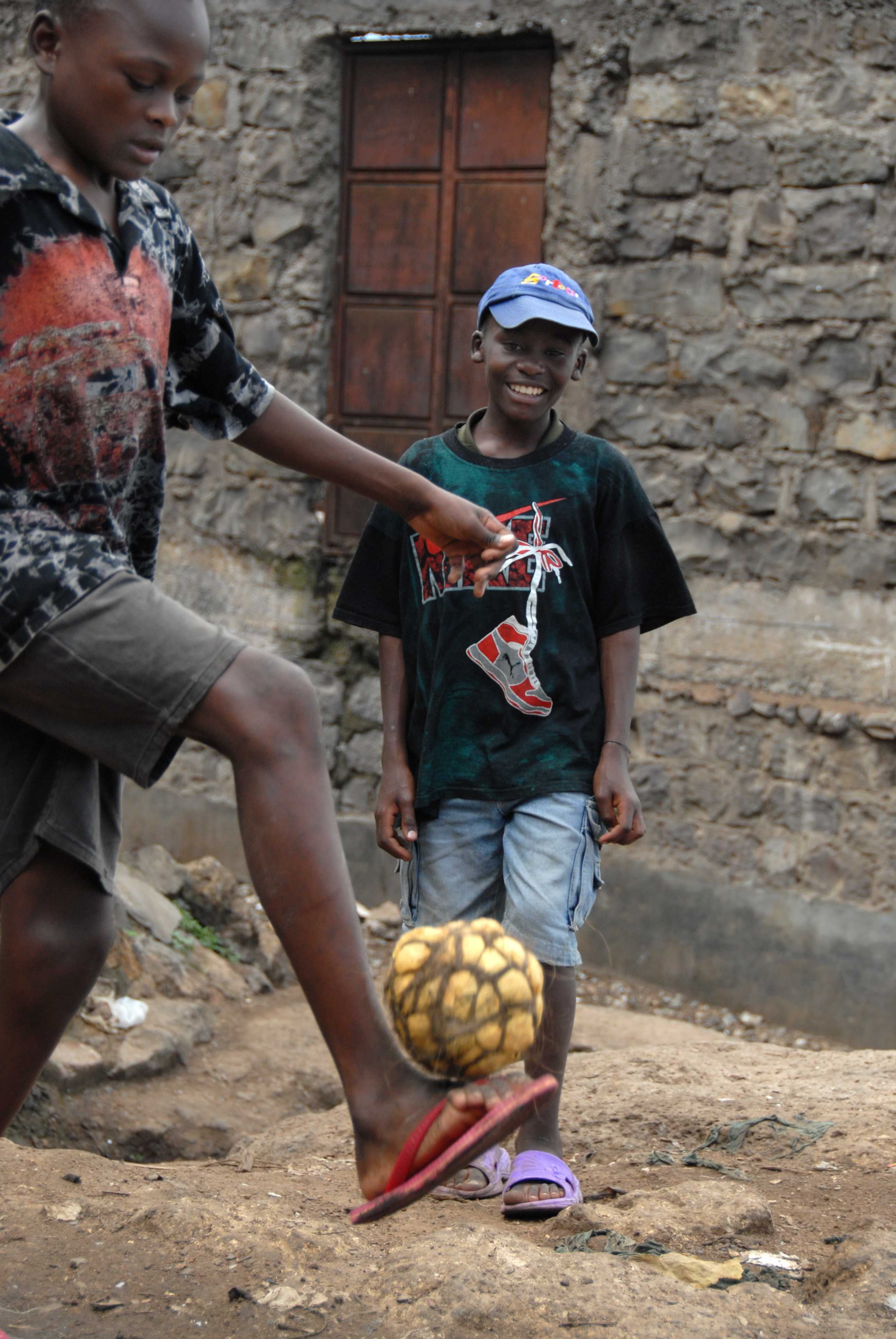 soccer and flip flops