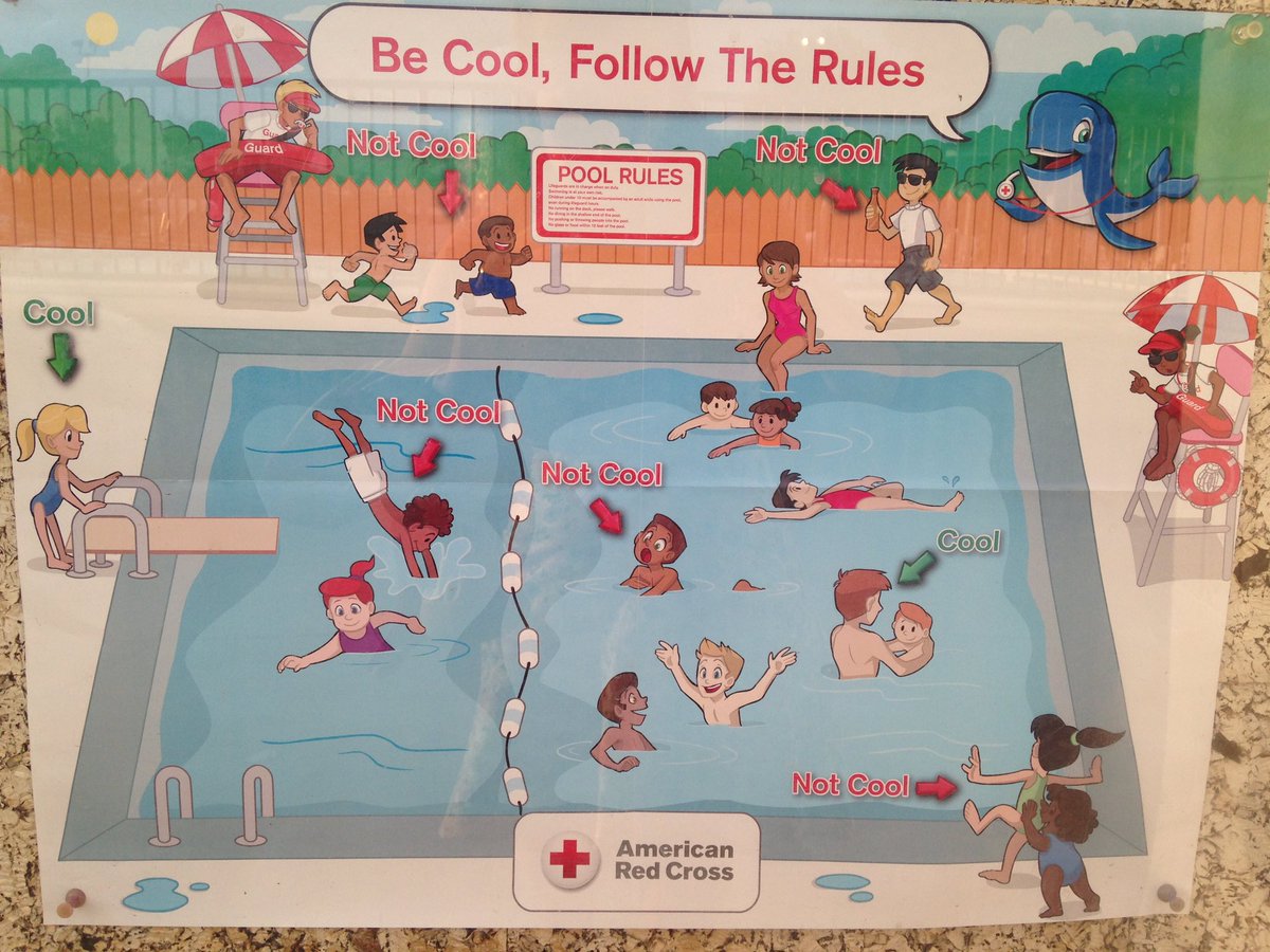American Red Cross pool safety poster