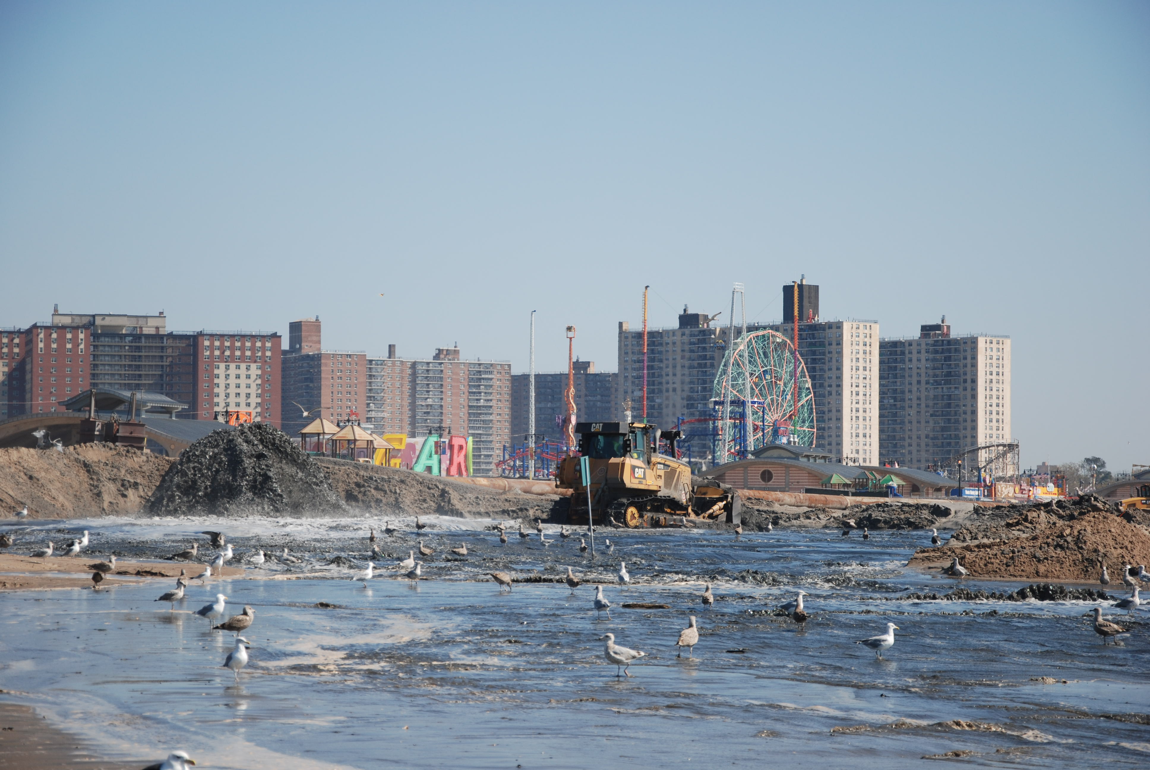 Coney Island destruction after Hurricane Sandy