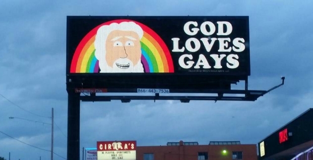 God Loves Gays Billboard