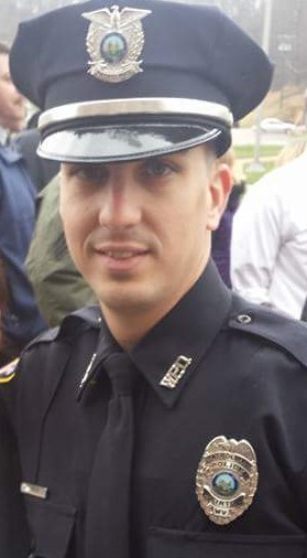 Stephen Mader in his police uniform. 