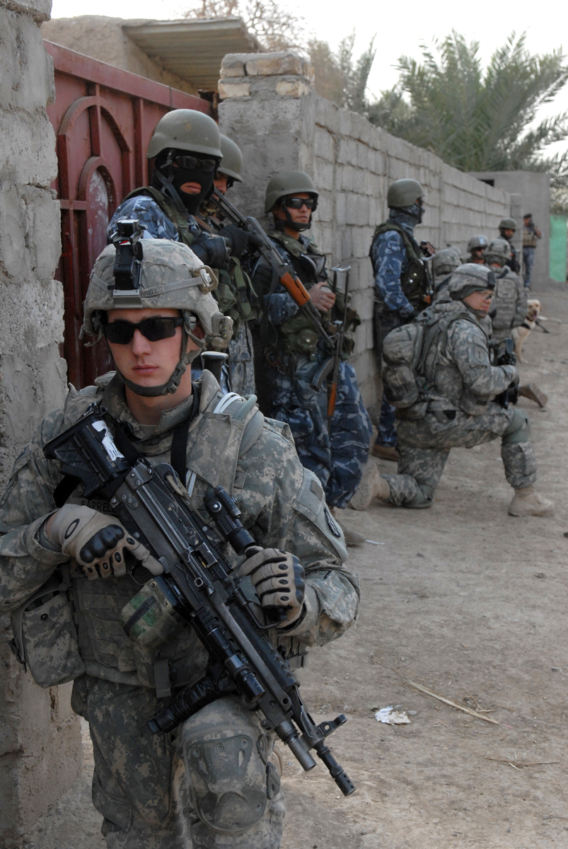 U.S. Army security in Iraq. 