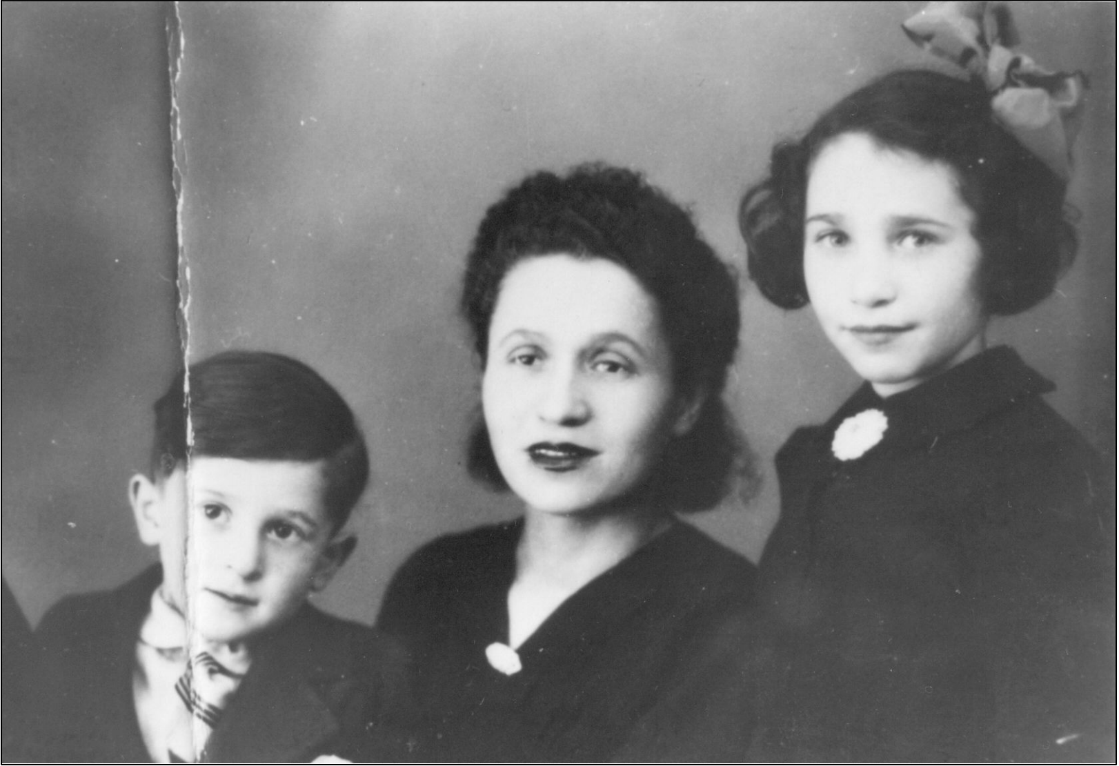 Harry Cybulski with his mother and sister