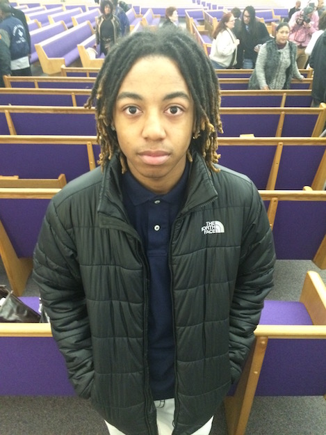 Portrait of 17-year-old Jontavias Kelly of Flint