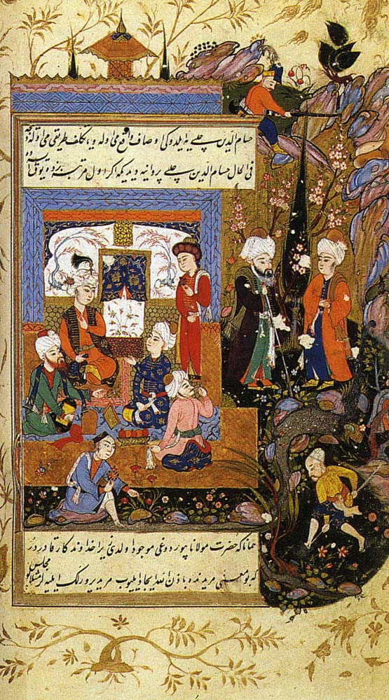 Jalal ad-Din Rumi gathers Sufi mystics.