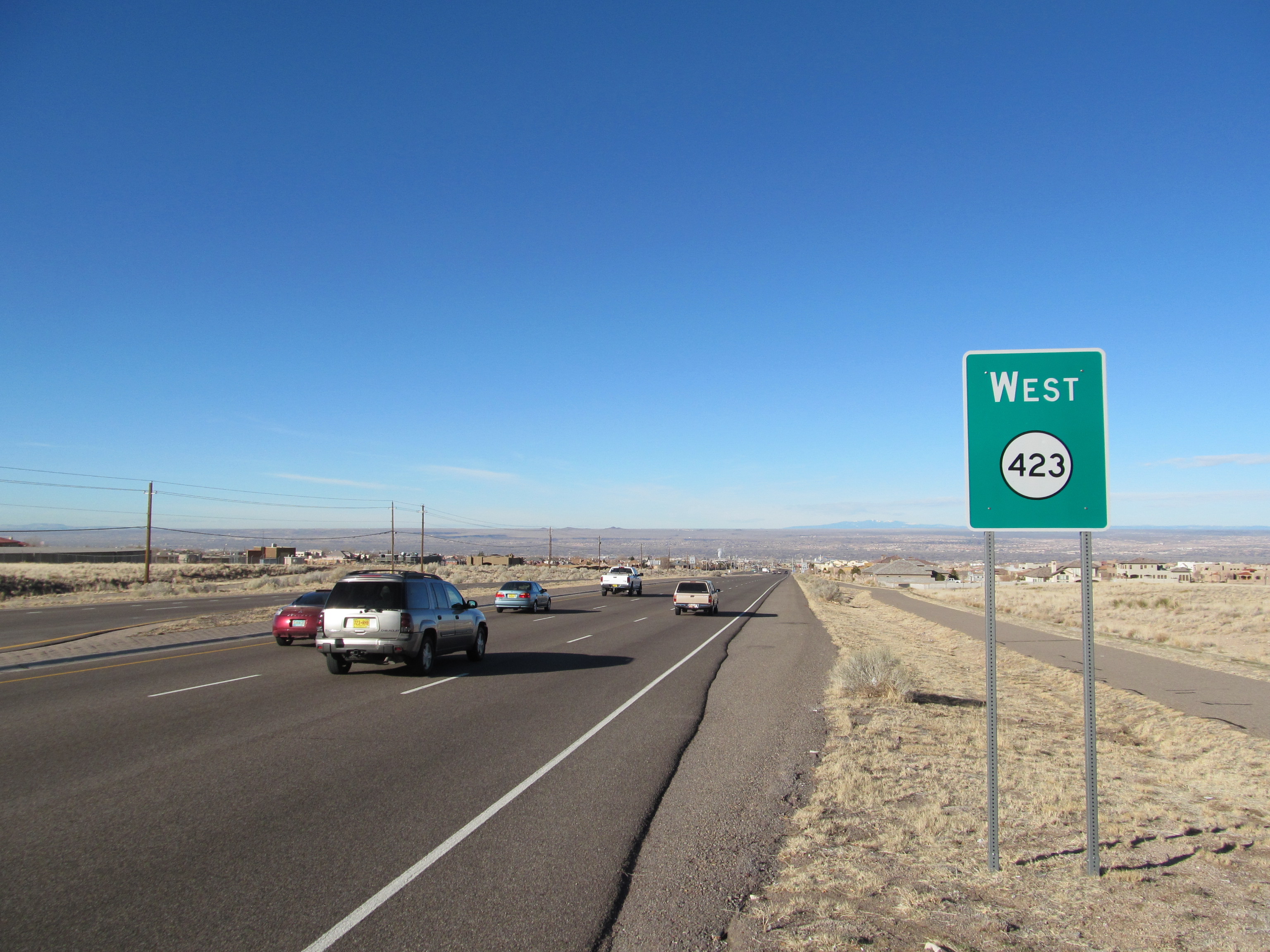 Senate Democrats Propose Infrastructure Spending Plan ATTN   New Mexico State Road 423 Westbound, Albuquerque NM 