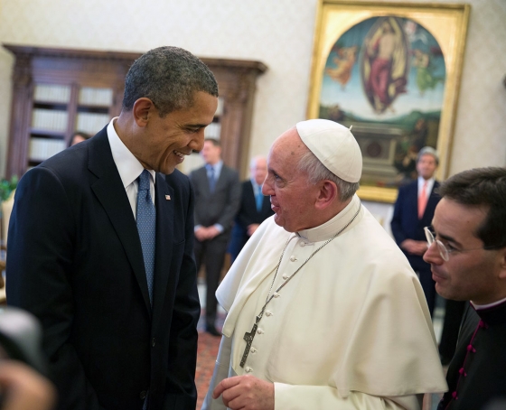 Pope Francis and President Barack Obama