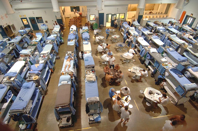 crowded detention center