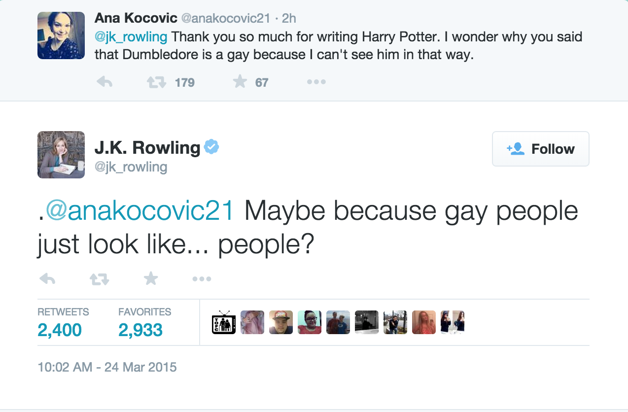 JK Rowling Tweets About Dumbledore
