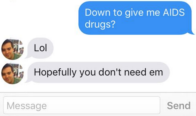 Tinder response from Martin Shkreli