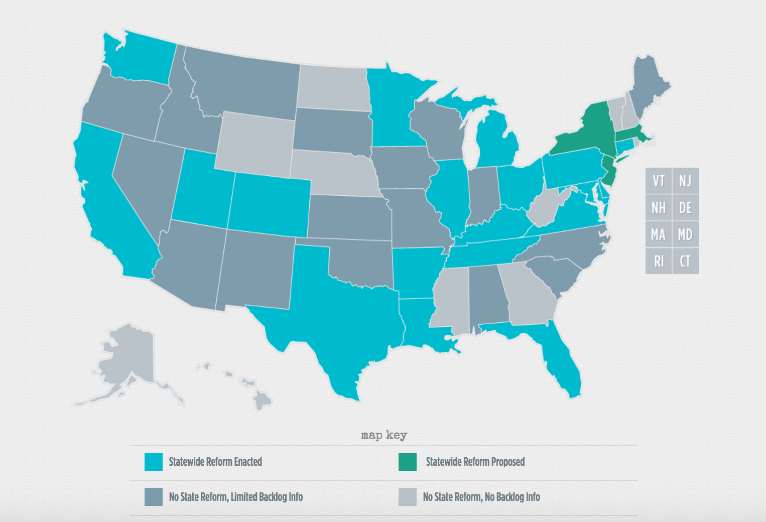 End the Rape Kit Backlog Map