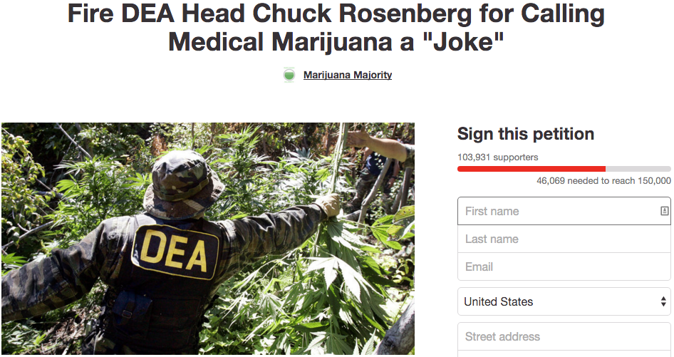 Petition calling for DEA Chief's ouster