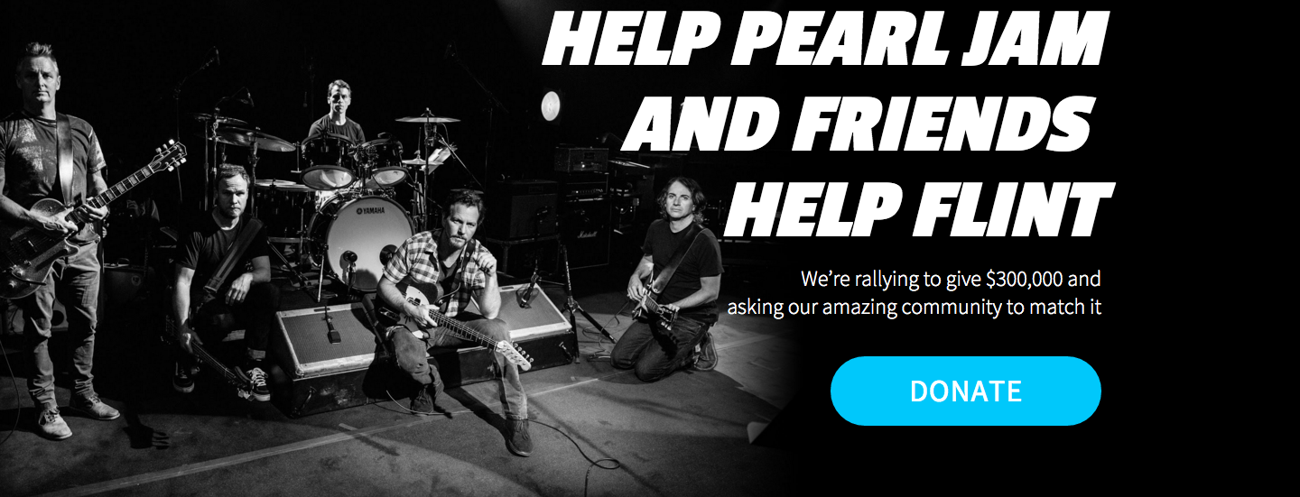 Pearl Jam and partners pledge money to Flint