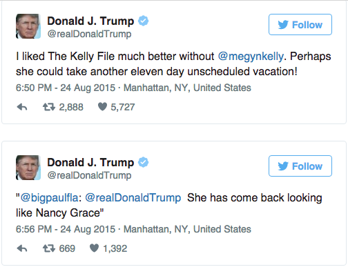 Trump Tweets about Kelly