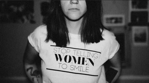 stop telling women to smile shirt