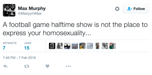 homophobic tweet