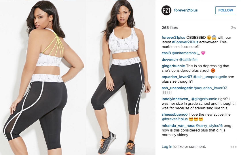 Image result for forever 21 plus size advertising"