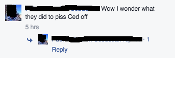 Facebook comment Cedric Ford