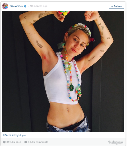 Miley Hairy Armpits