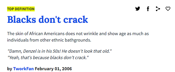  'Blacks Don't Crack"