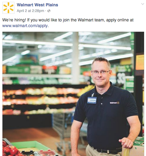 Wal-mart West Plains Facebook Page