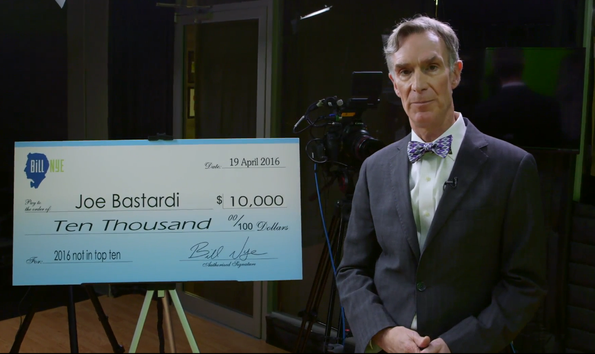 Bill Nye big check