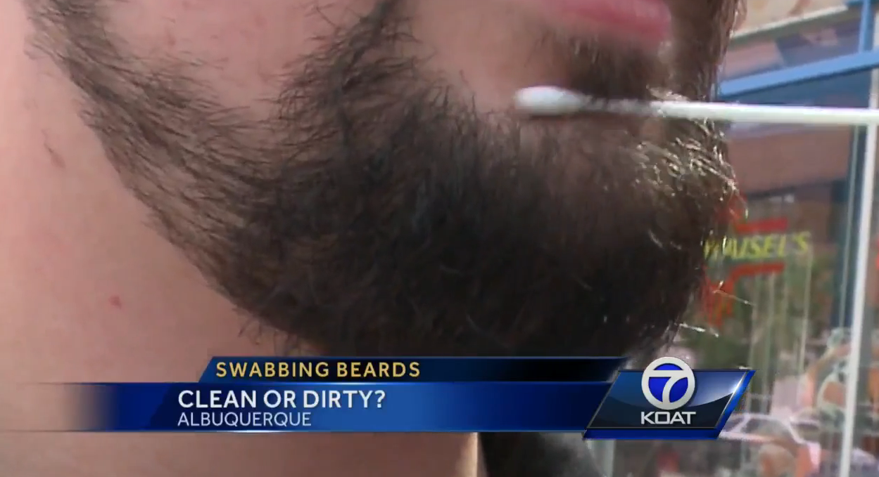 Beard swab. 