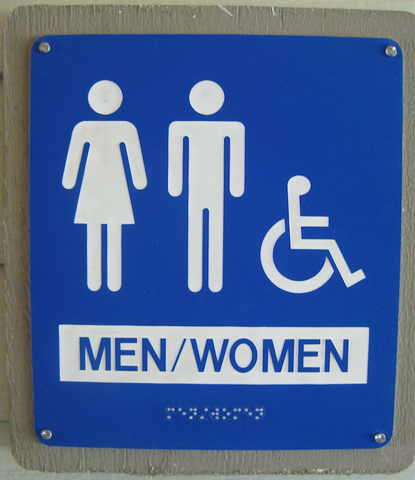 Unisex bathroom sign