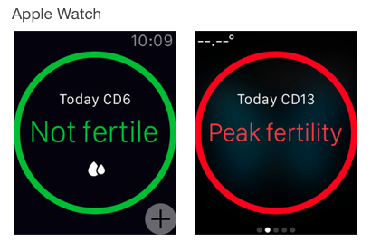 screen grab of NaturalCycles fertility app